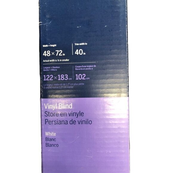 Levolor Trim+Go 1-in Slat 46.5-in x 72-in Cordless white Vinyl Darkening blinds - Picture 3 of 3